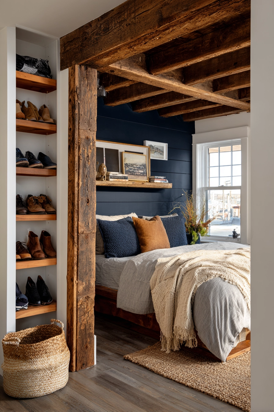 bedroom with walk in closet 12