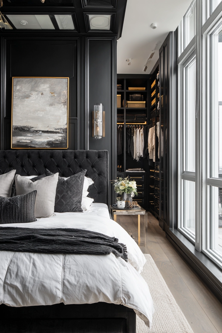 bedroom with walk in closet 14