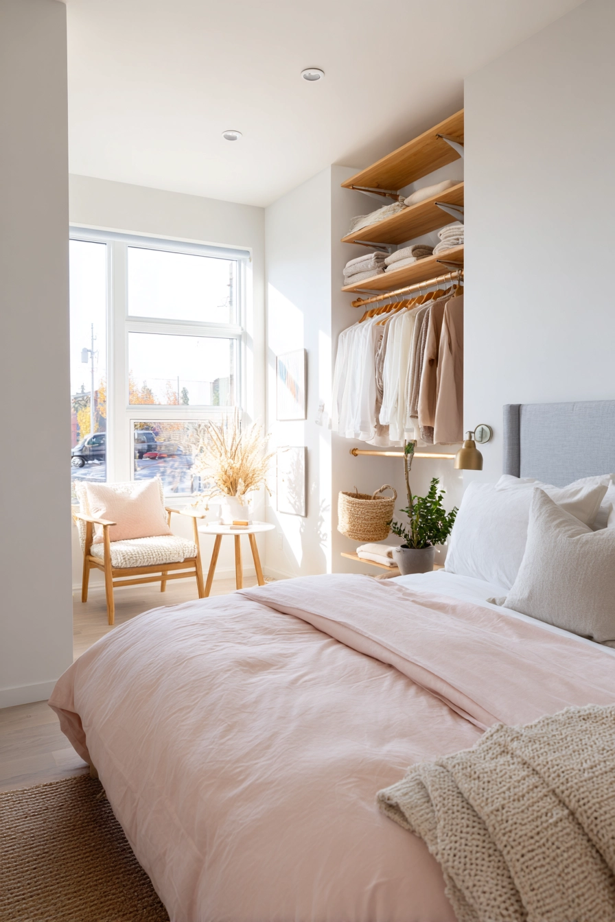 bedroom with walk in closet 17