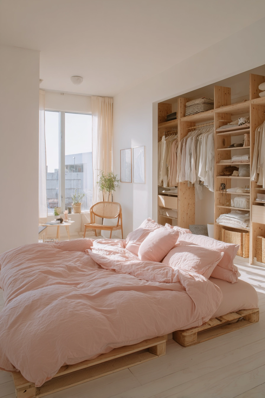 bedroom with walk in closet 18