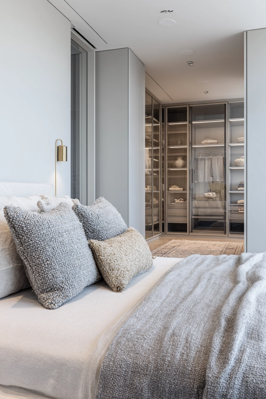 bedroom with walk in closet 8