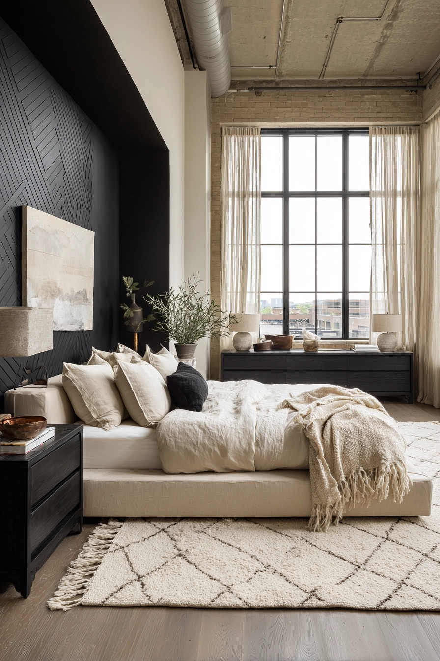 beige and black bedroom 5