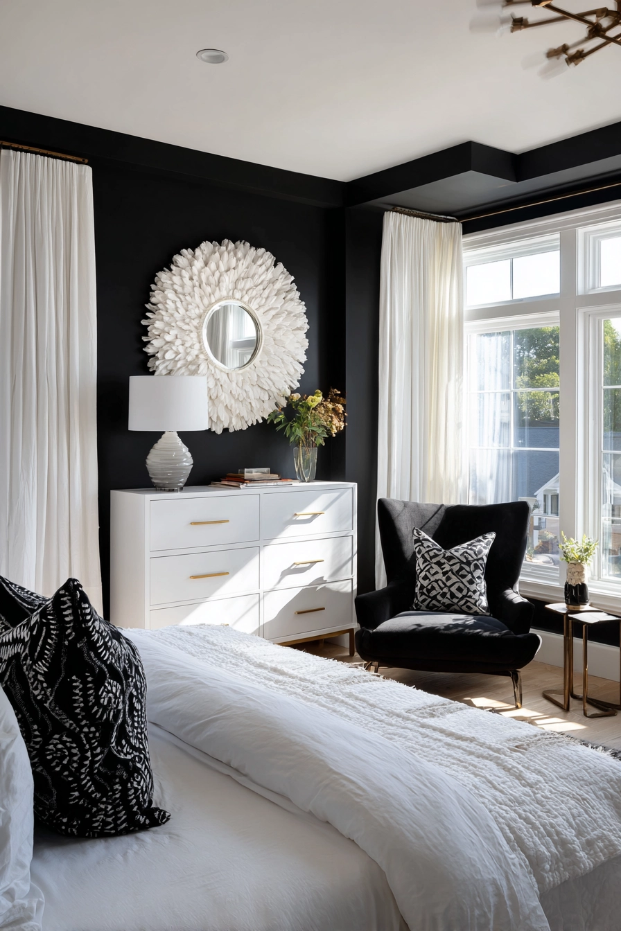 black and white bedroom ideas 18
