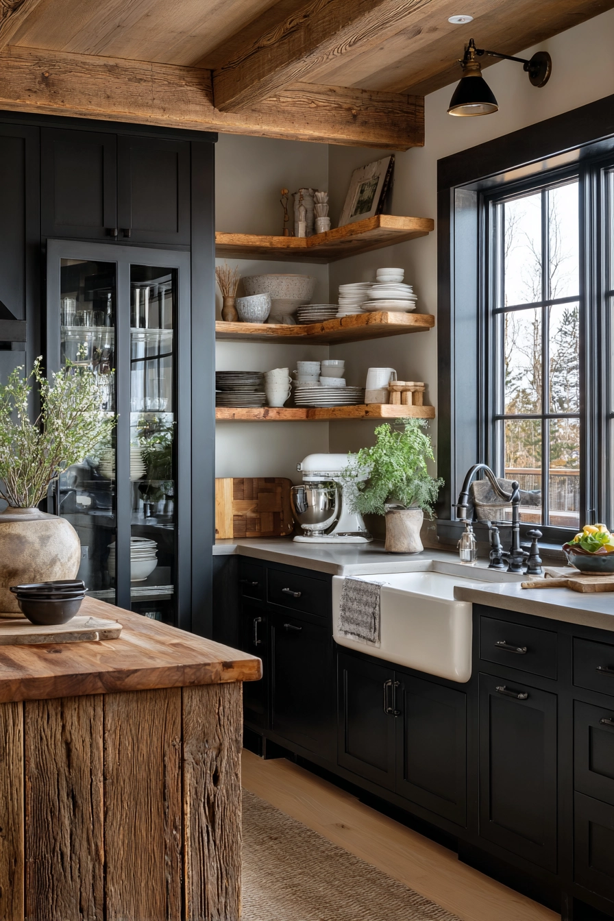 black and wood kitchen 10