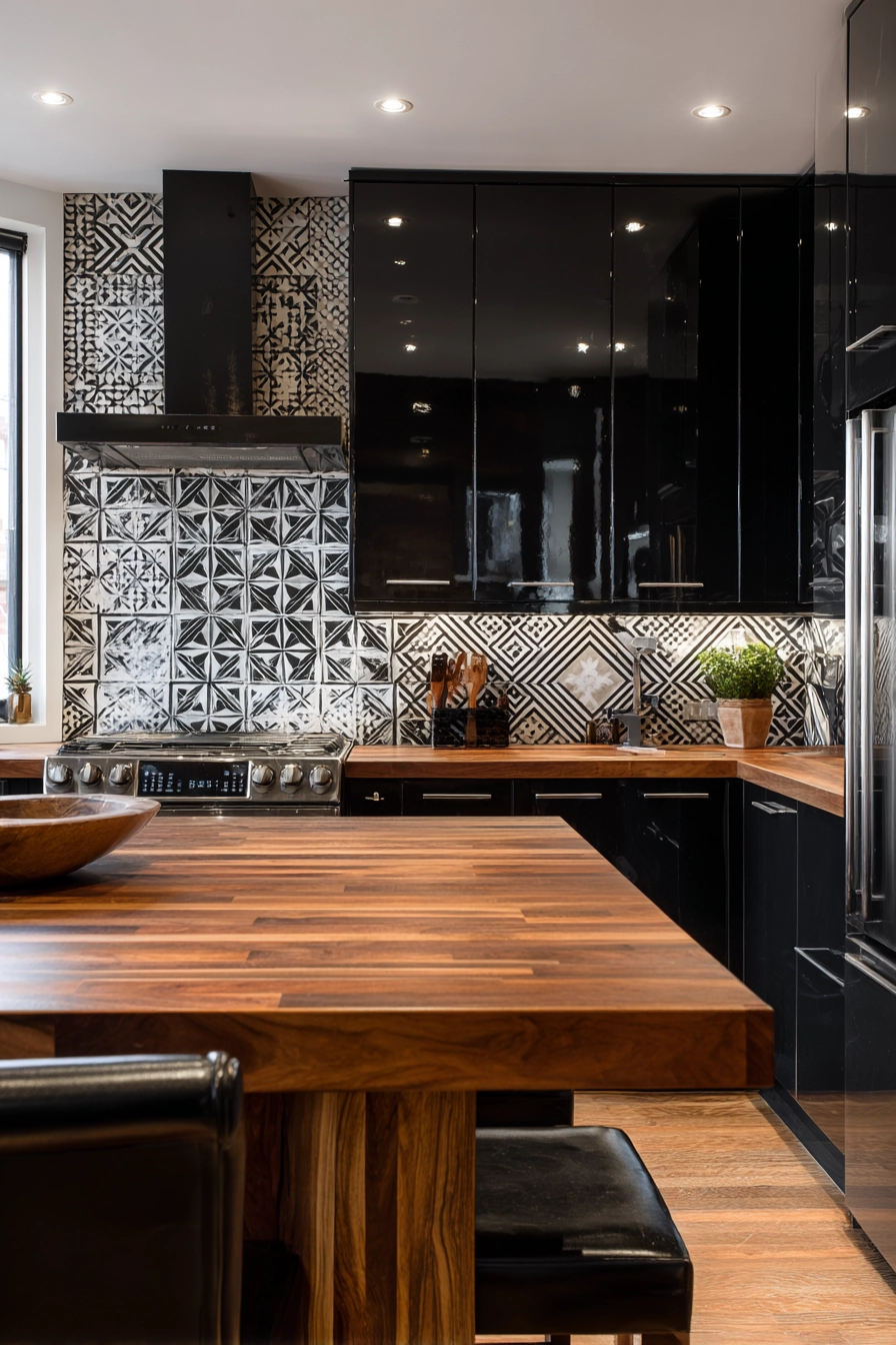 black and wood kitchen 13