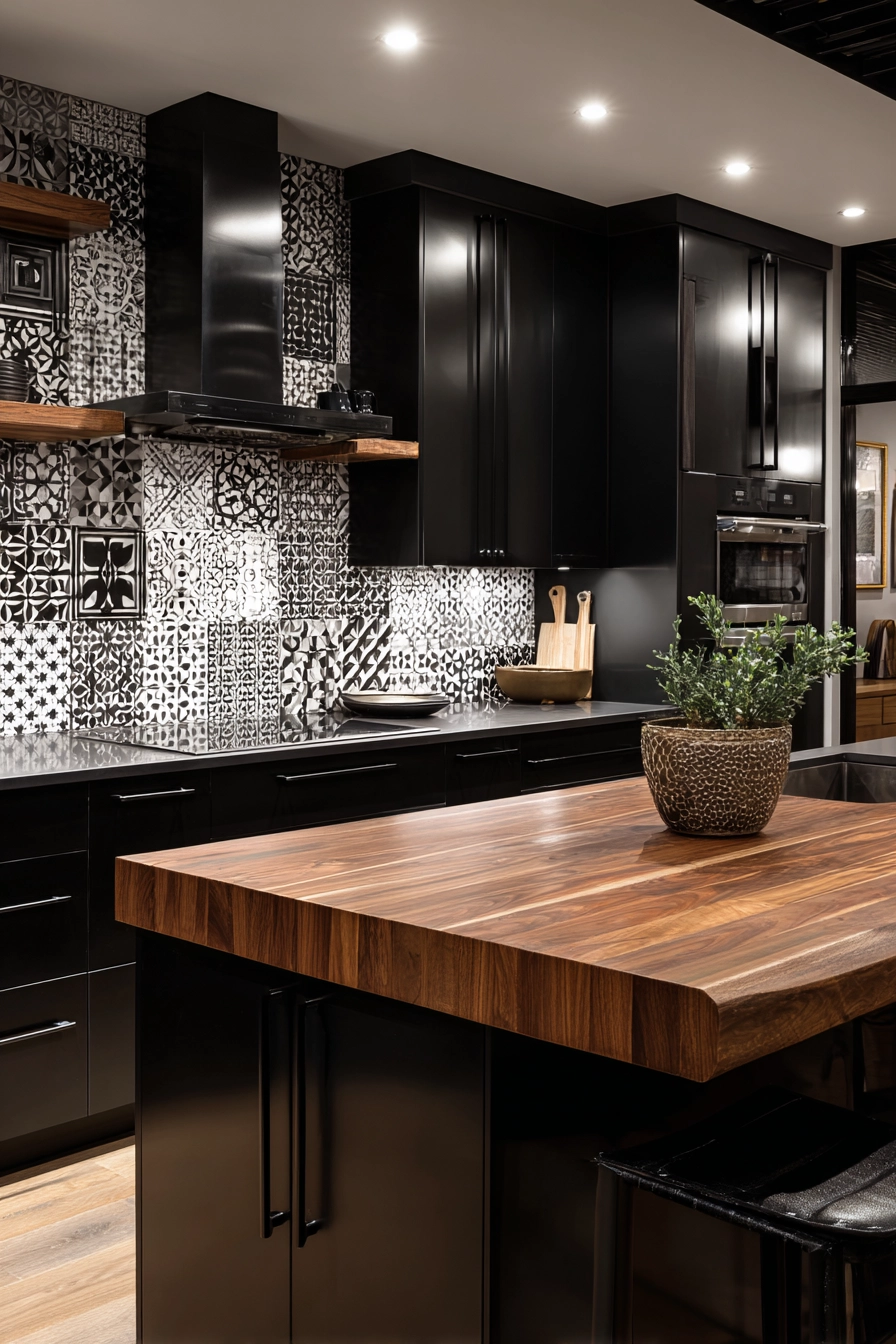 black and wood kitchen 14
