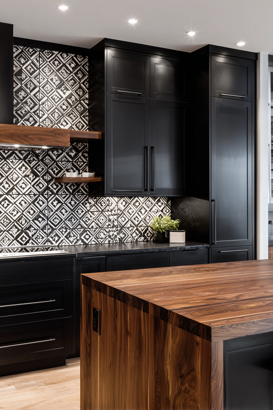 black and wood kitchen 16