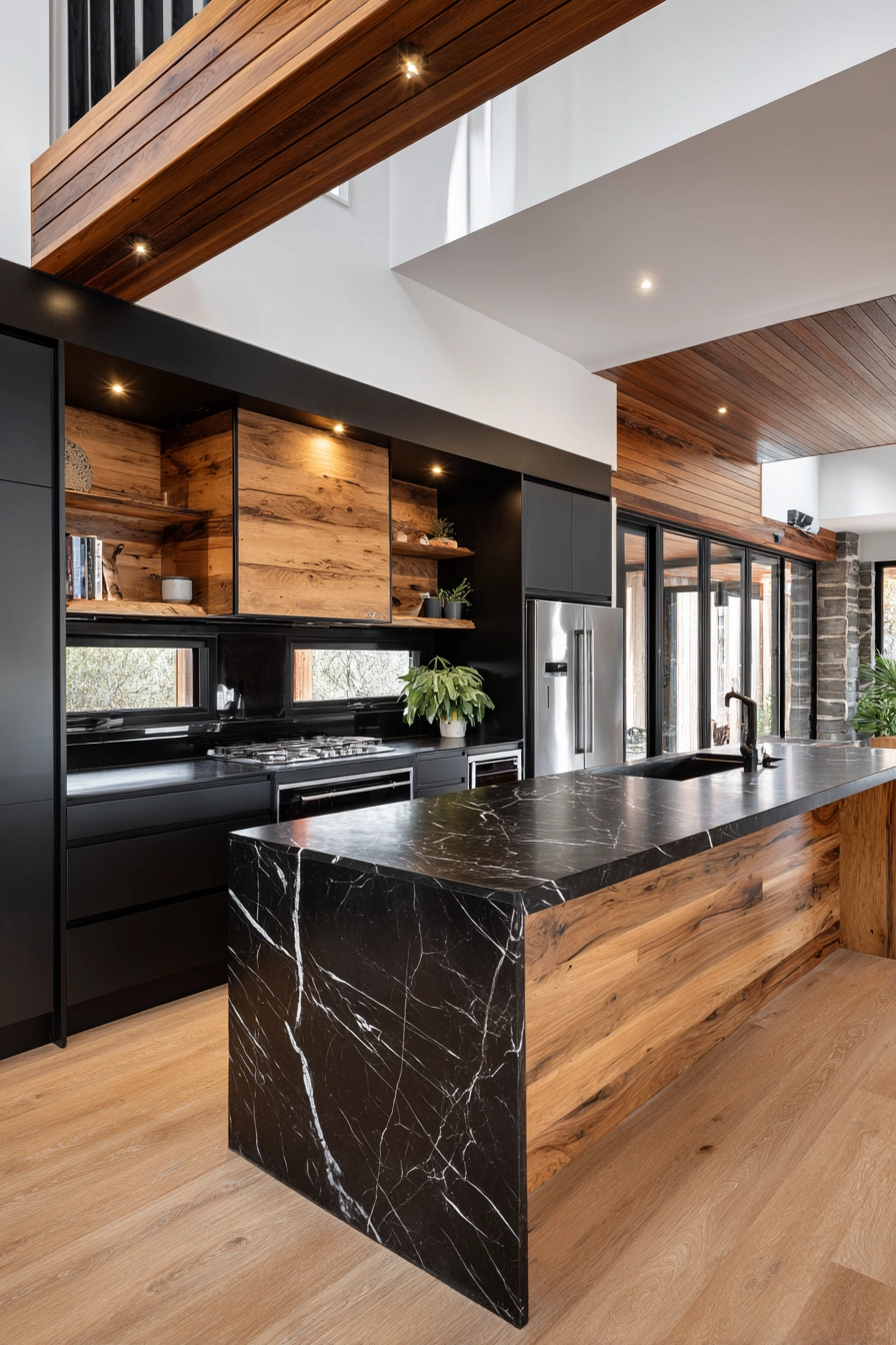 black and wood kitchen 4