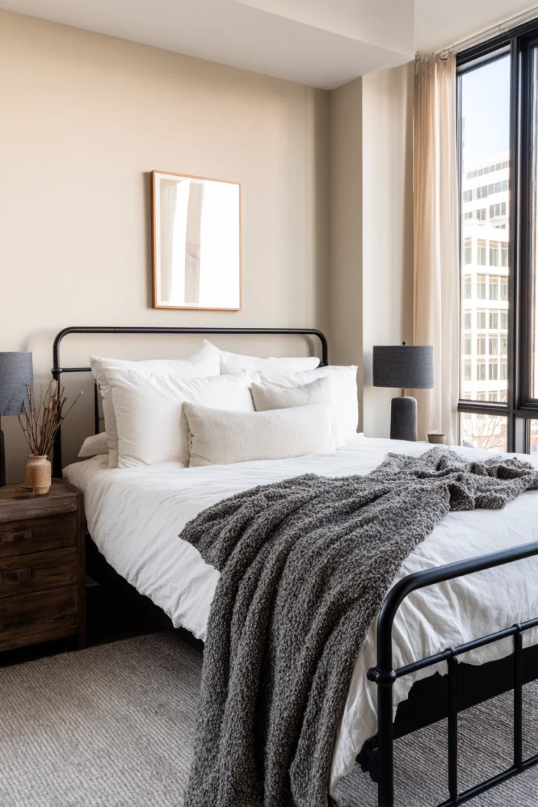 black metal bed frame bedroom ideas 1