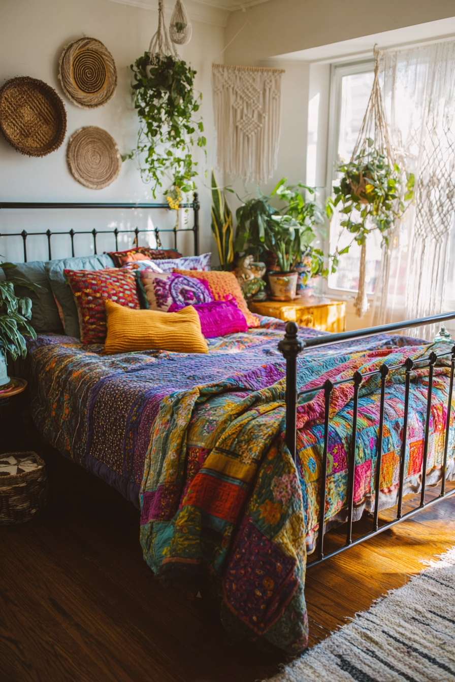 black metal bed frame bedroom ideas 10