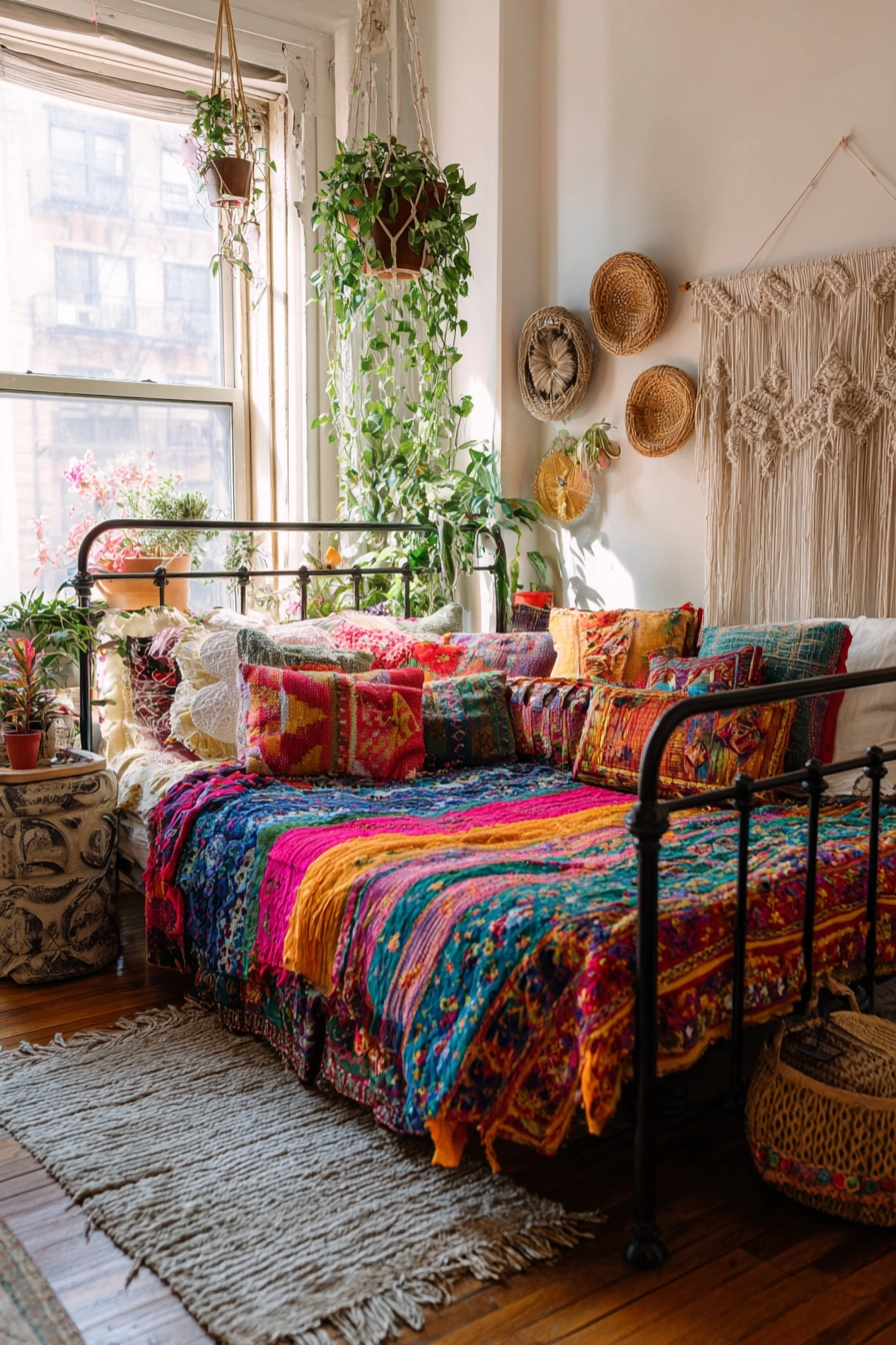 black metal bed frame bedroom ideas 12