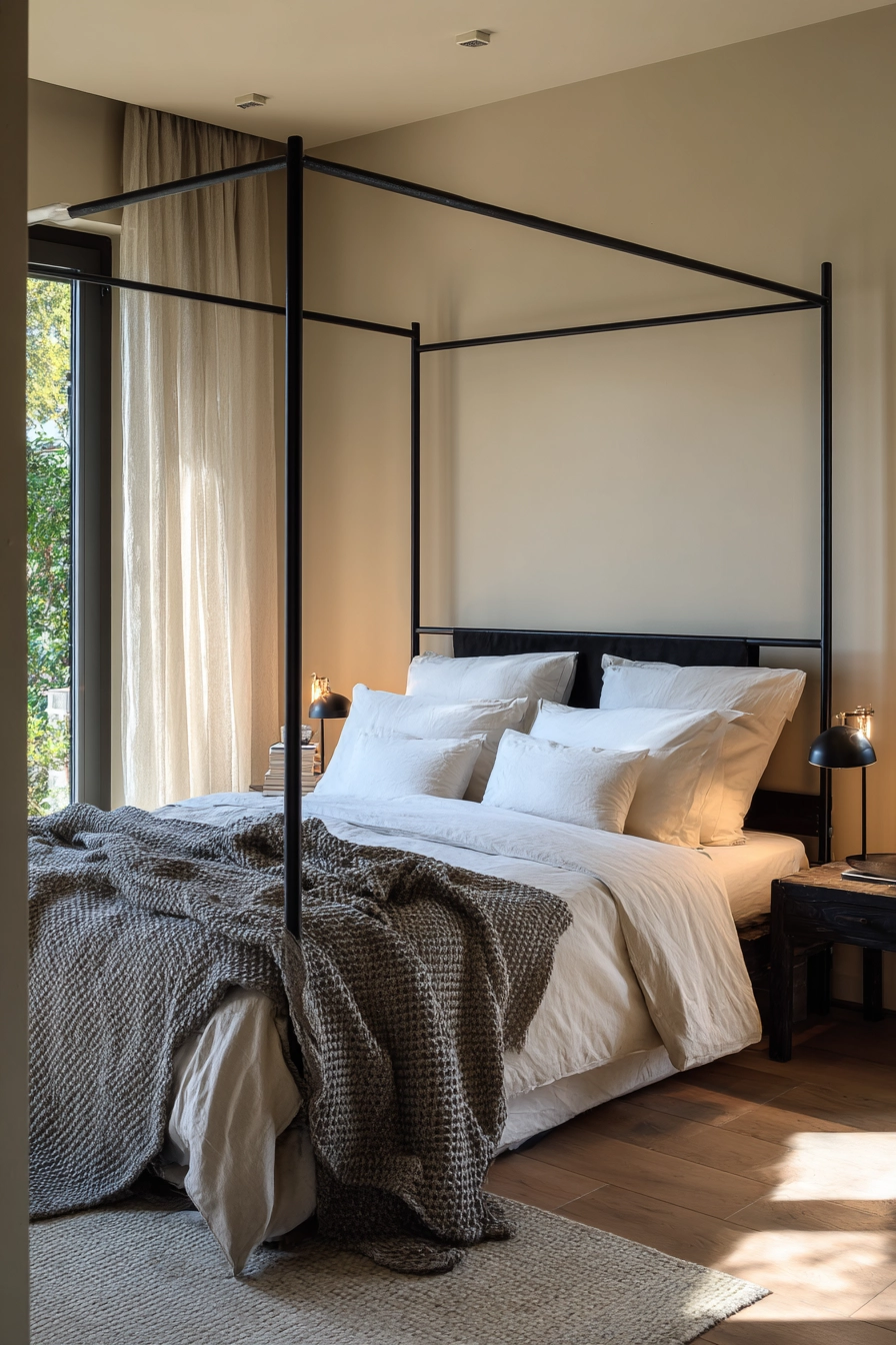 black metal bed frame bedroom ideas 3