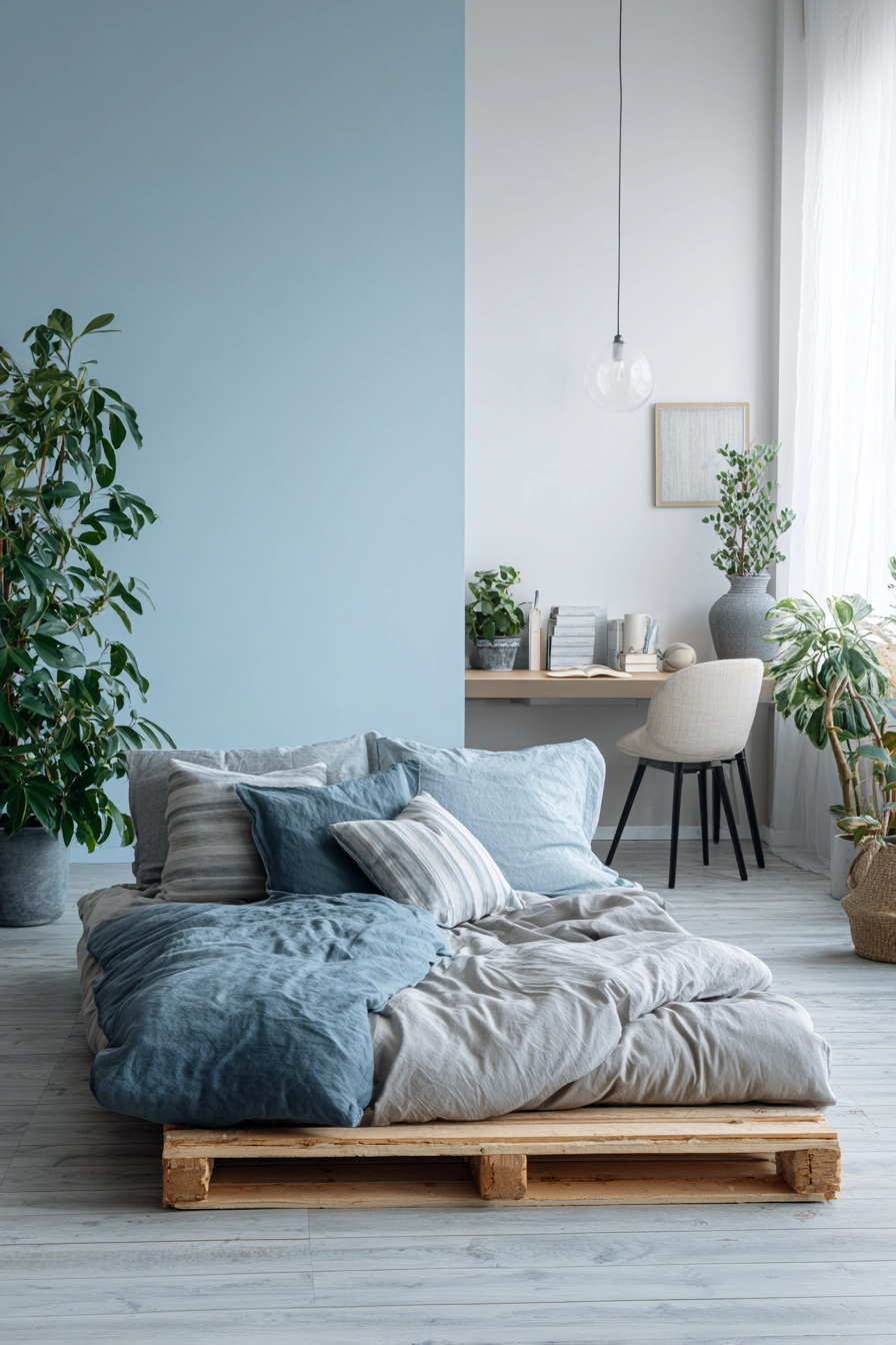 blue accent wall bedroom 10