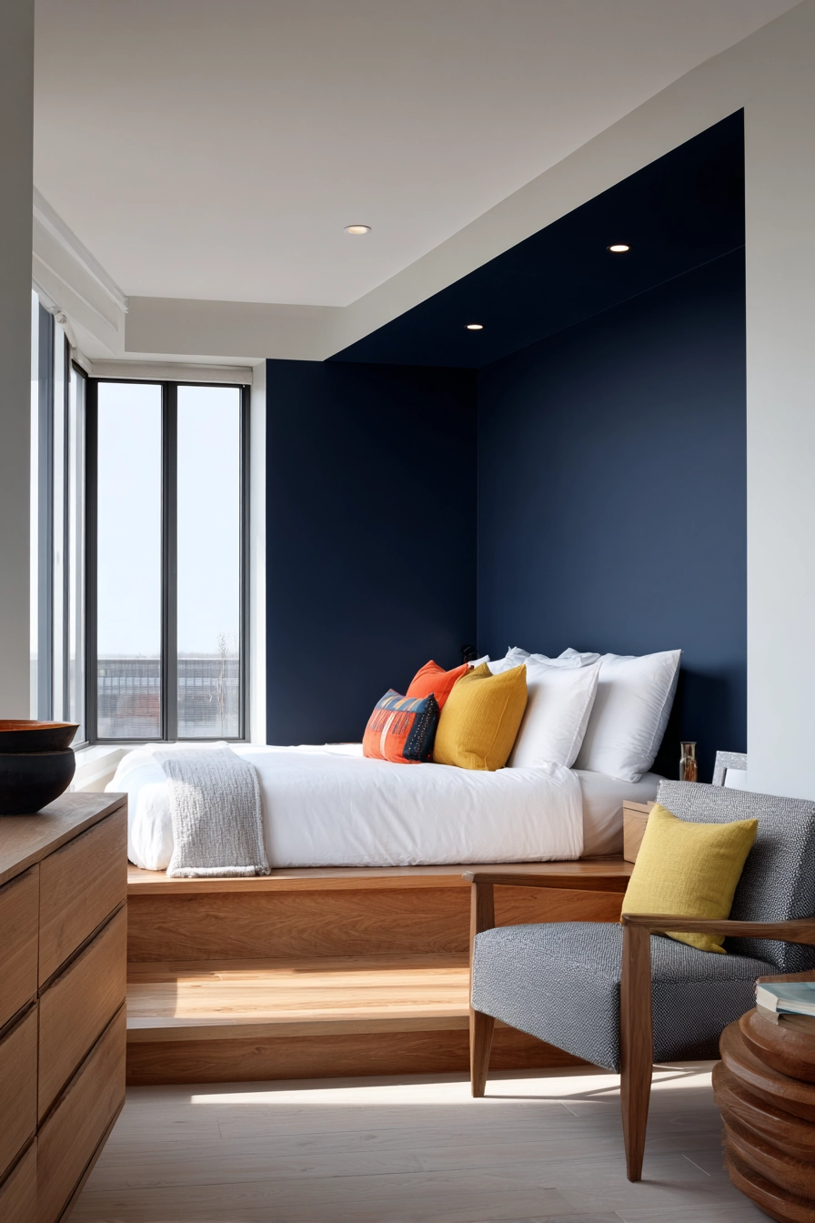 blue accent wall bedroom 5
