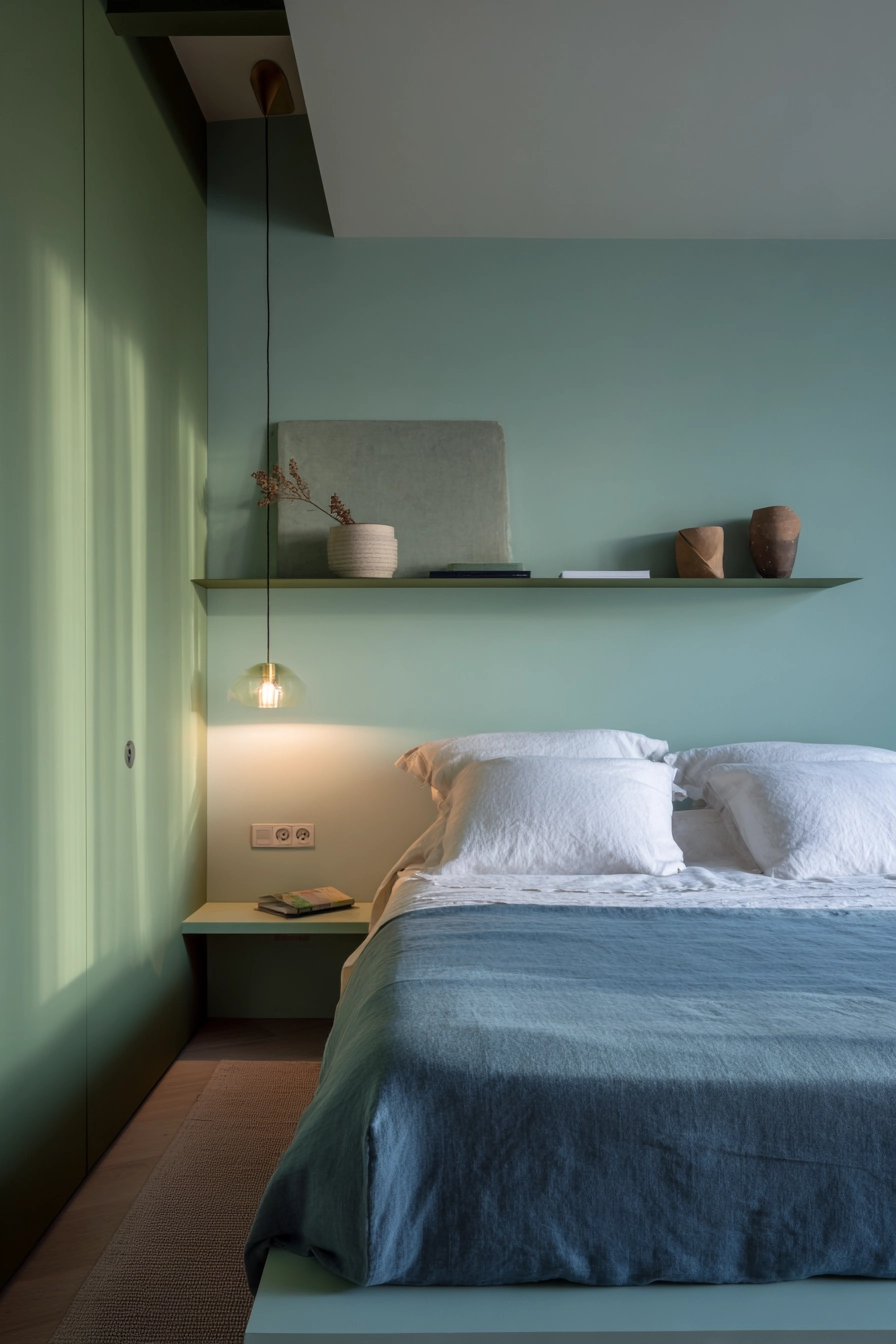 blue and green bedroom 10