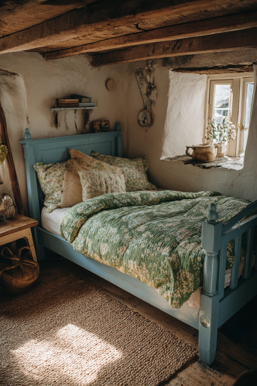 blue and green bedroom 13