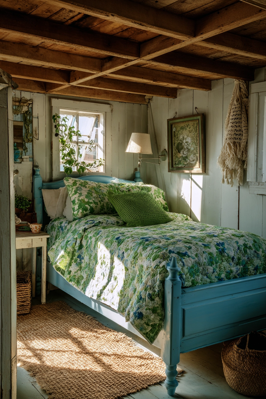 blue and green bedroom 14