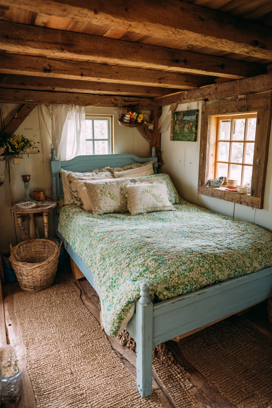 blue and green bedroom 15