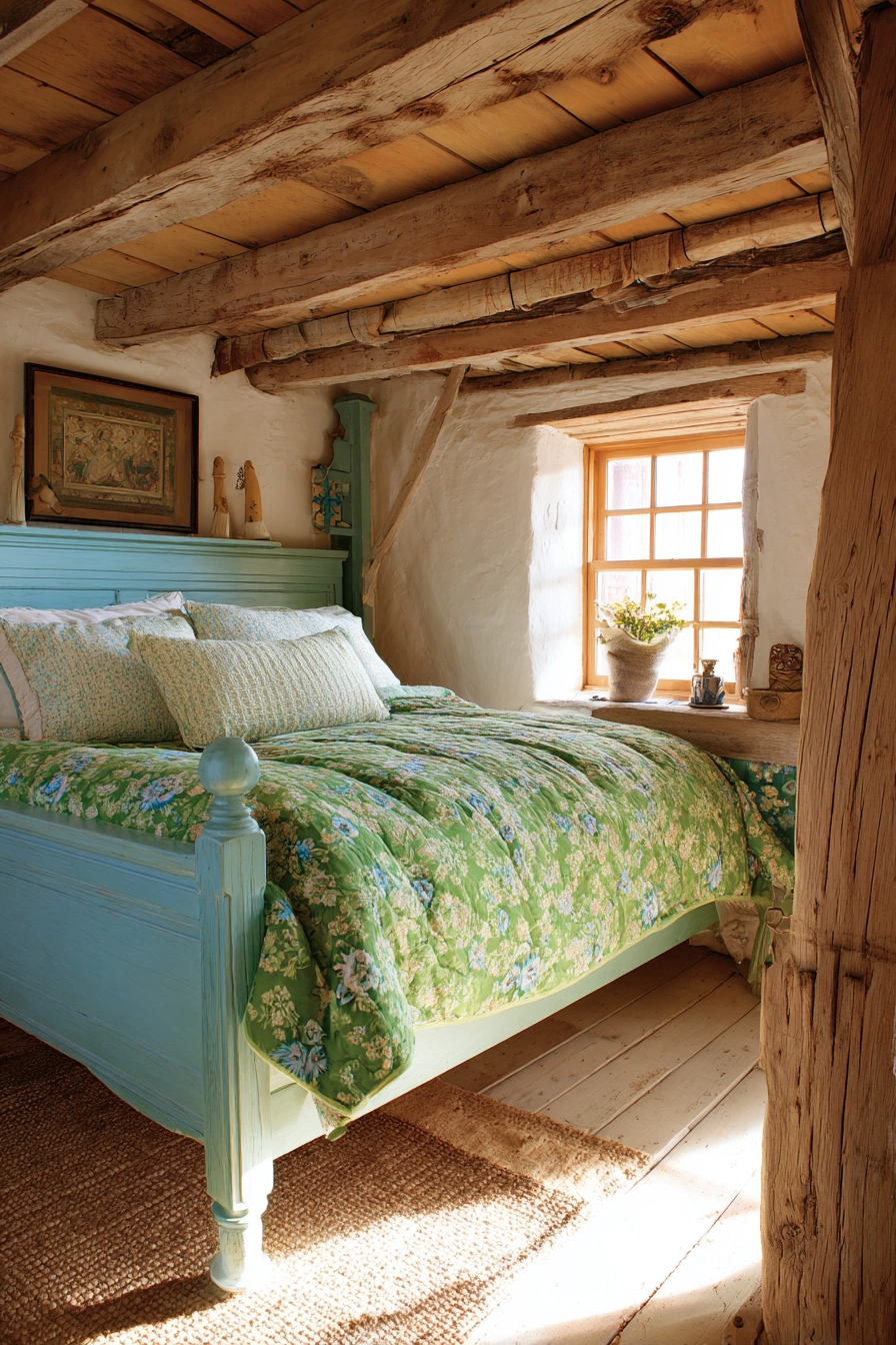 blue and green bedroom 16