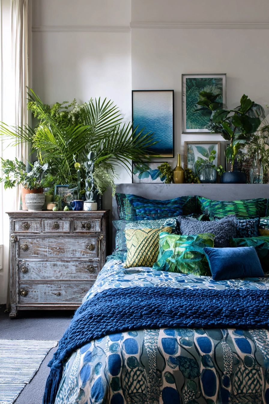 blue and green bedroom 19
