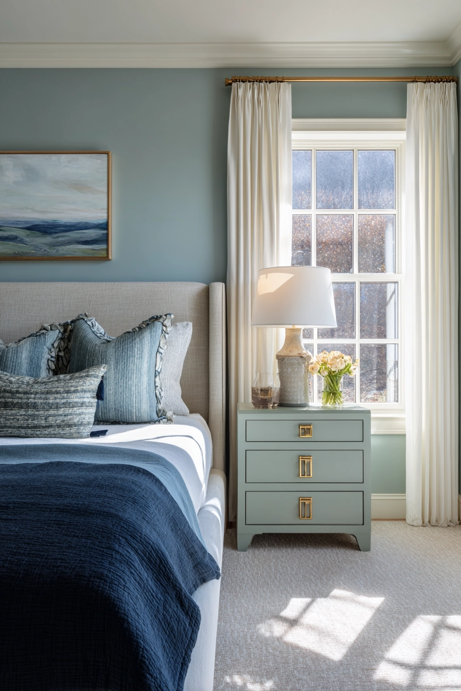 blue and green bedroom 2