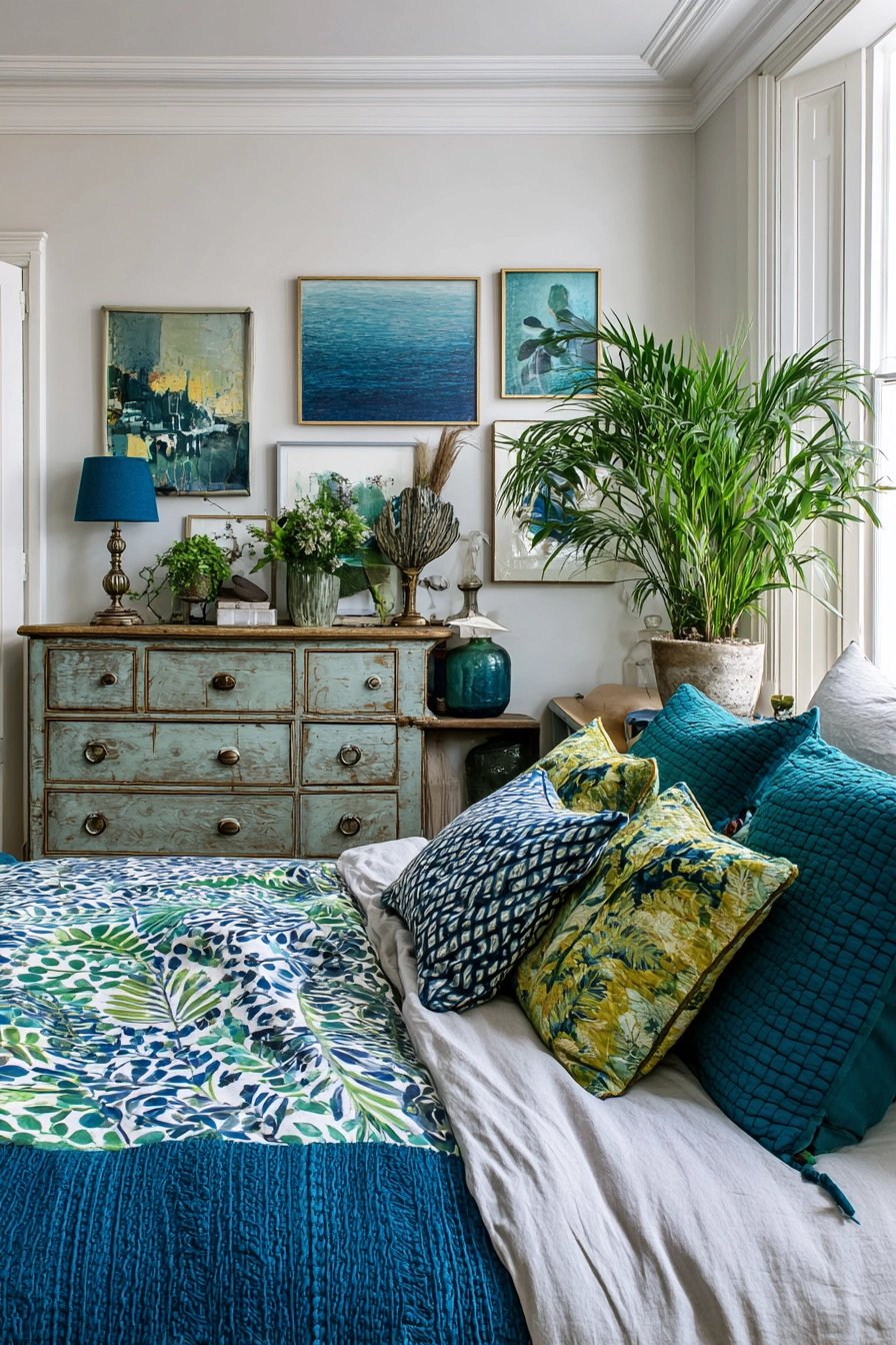 blue and green bedroom 20