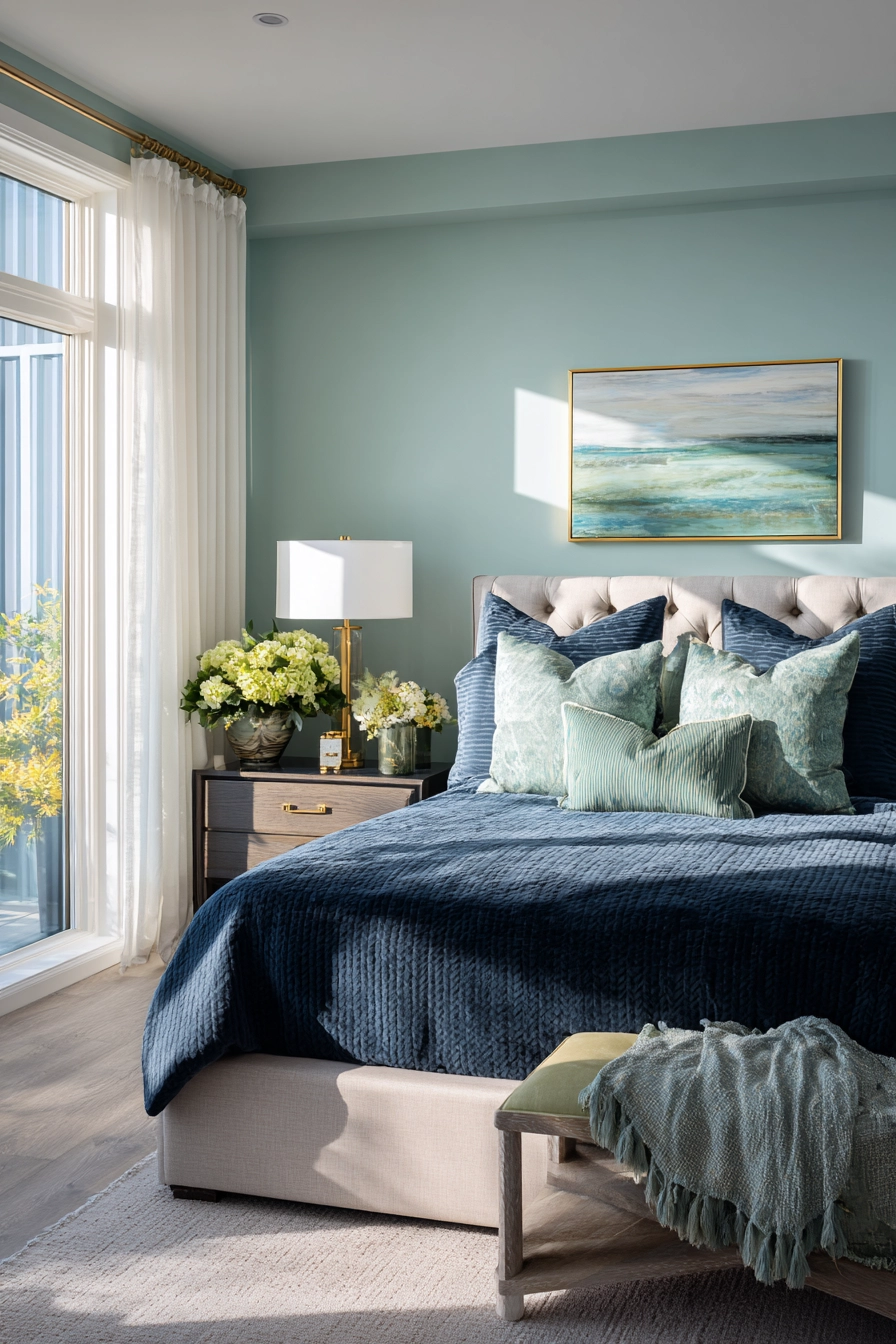 blue and green bedroom 3