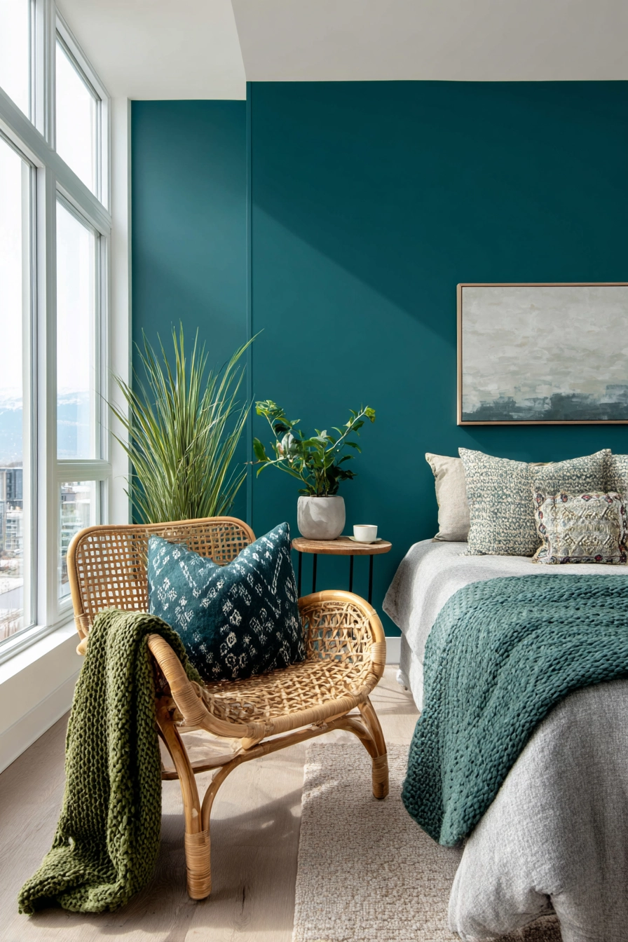 blue and green bedroom 6