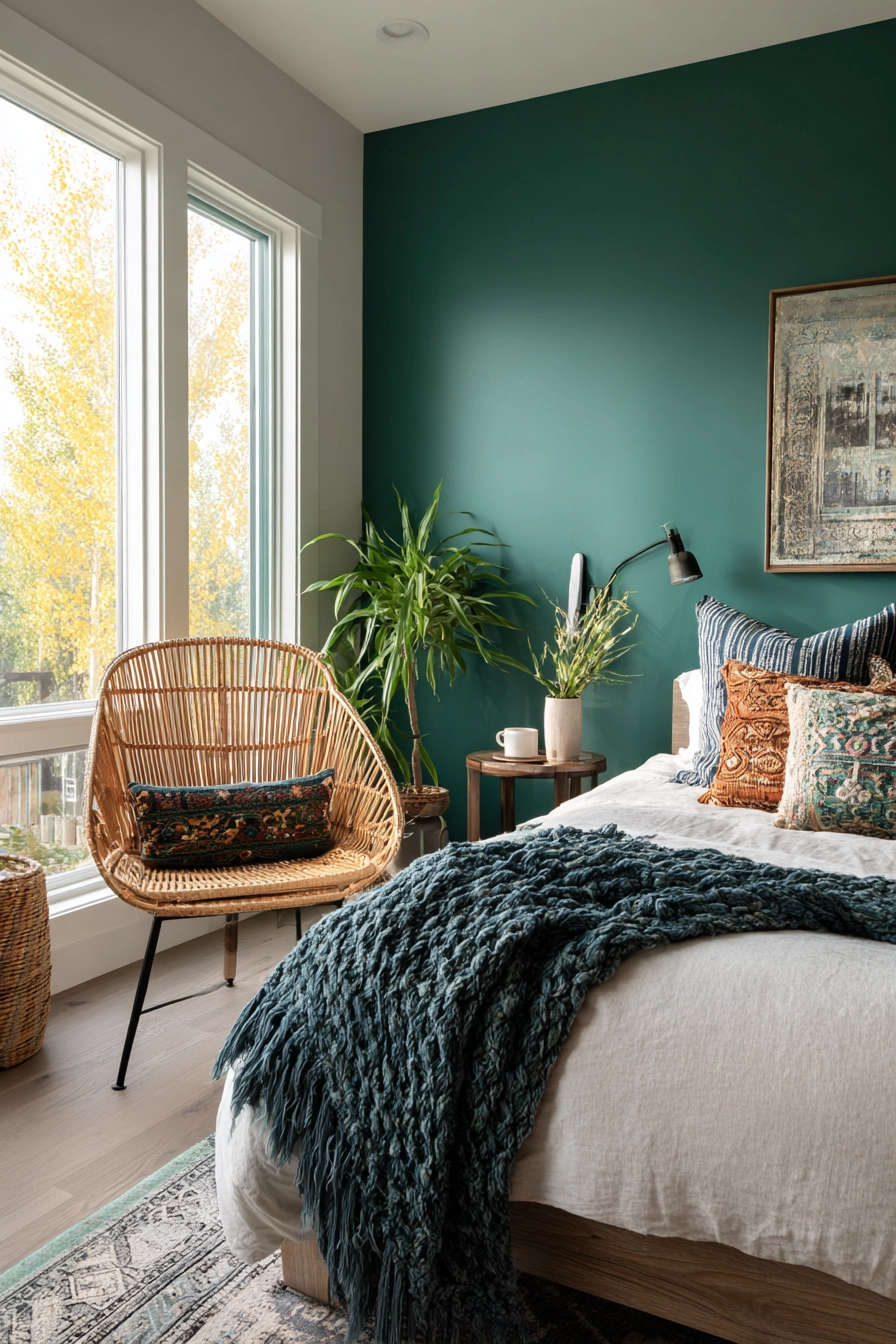 blue and green bedroom 7