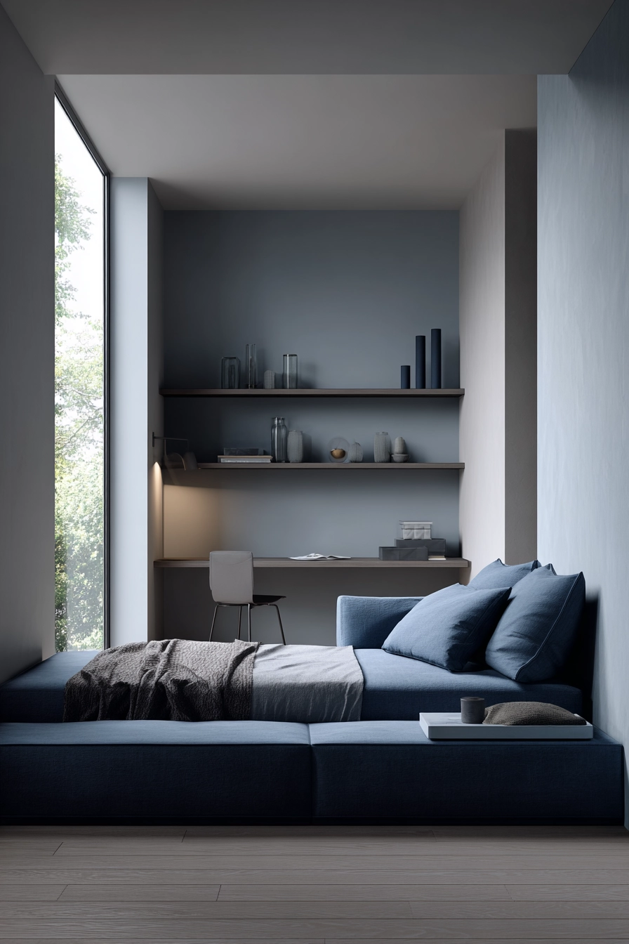blue and grey bedroom 13