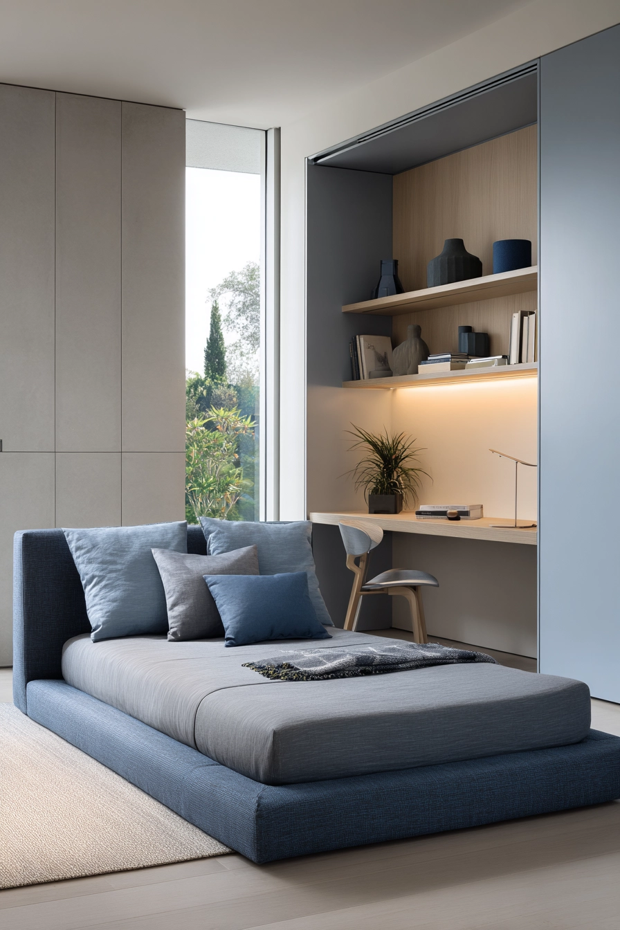 blue and grey bedroom 16