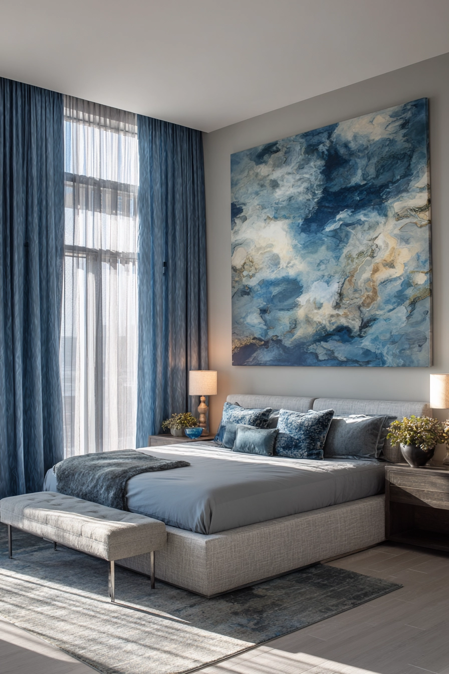 blue and grey bedroom 7