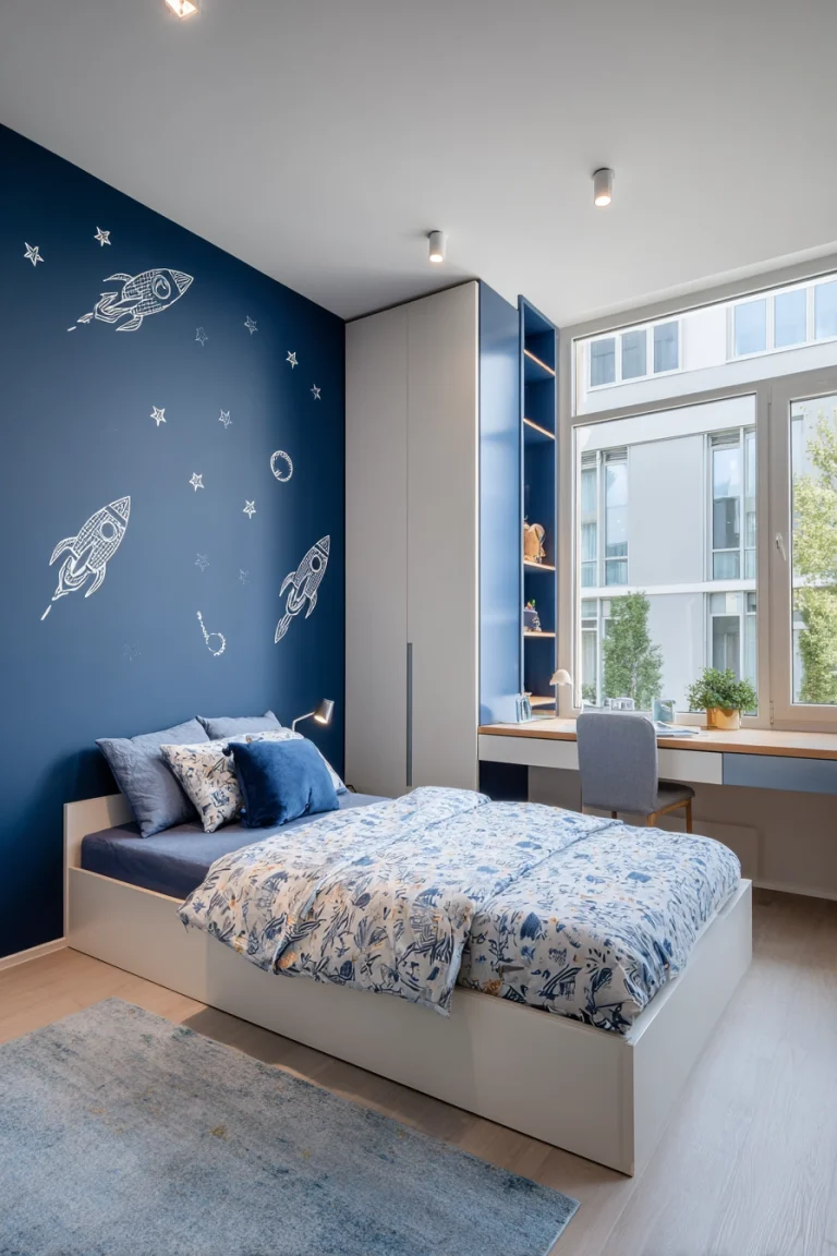 blue boys bedroom 1