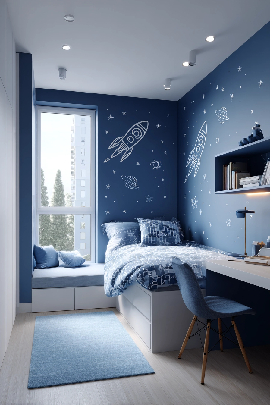 blue boys bedroom 4