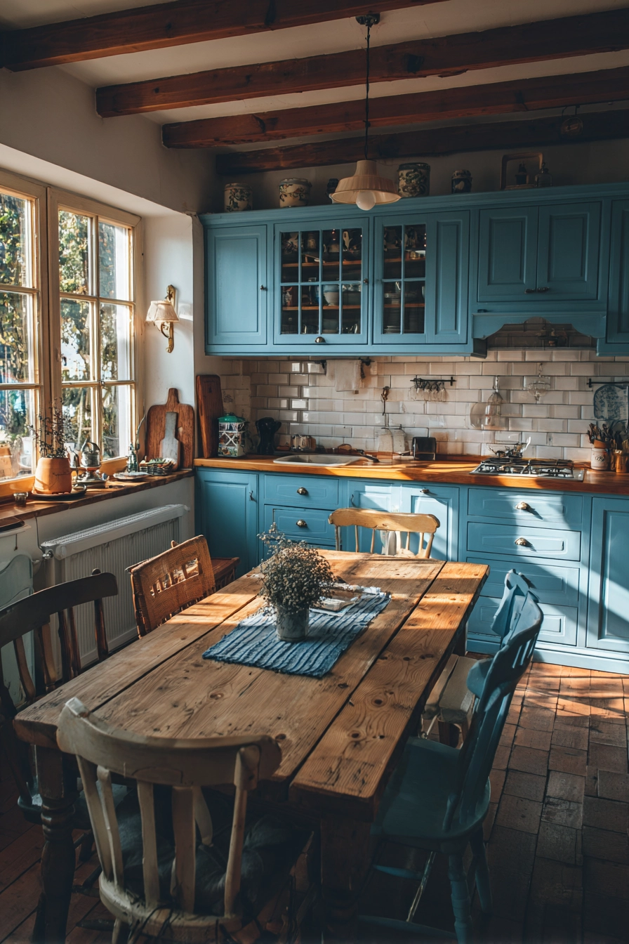 blue kitchen cabinets 13