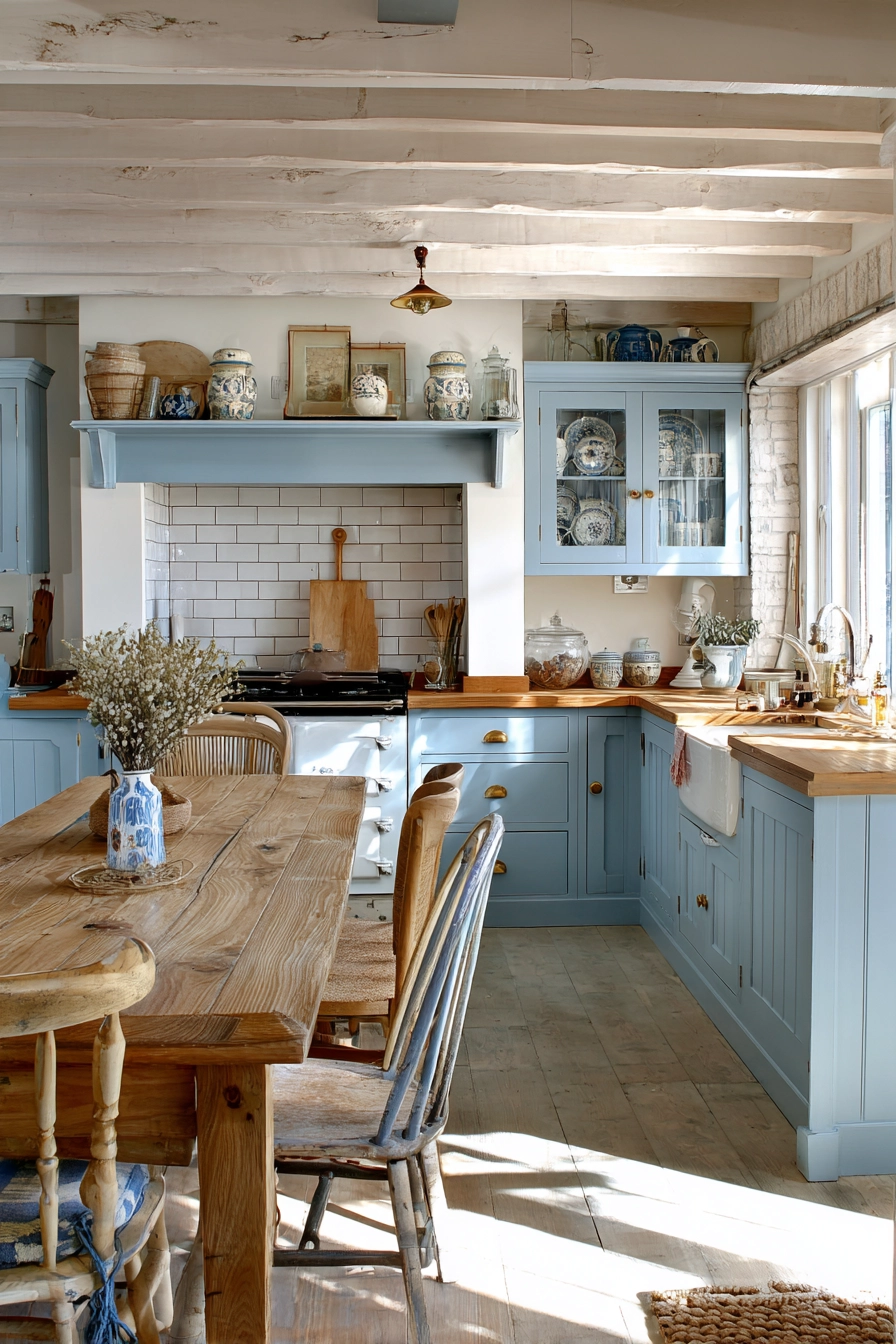 blue kitchen cabinets 15