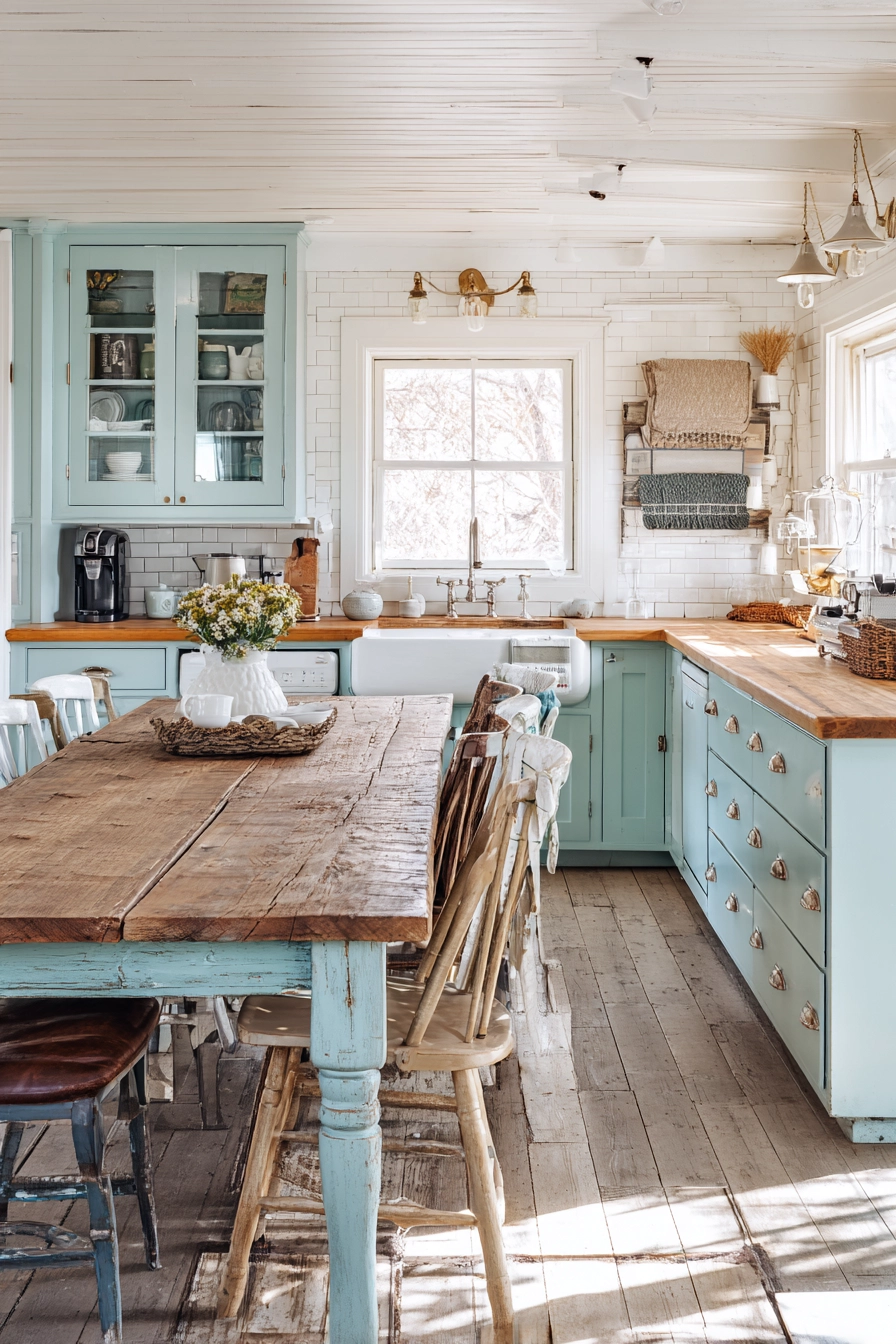 blue kitchen cabinets 16
