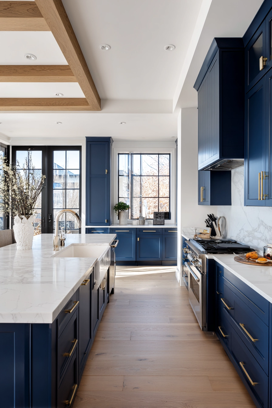blue kitchen cabinets 2