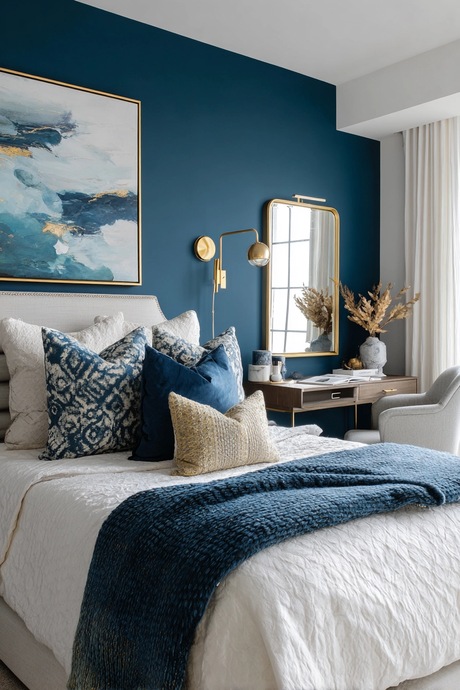 cozy blue bedroom 10