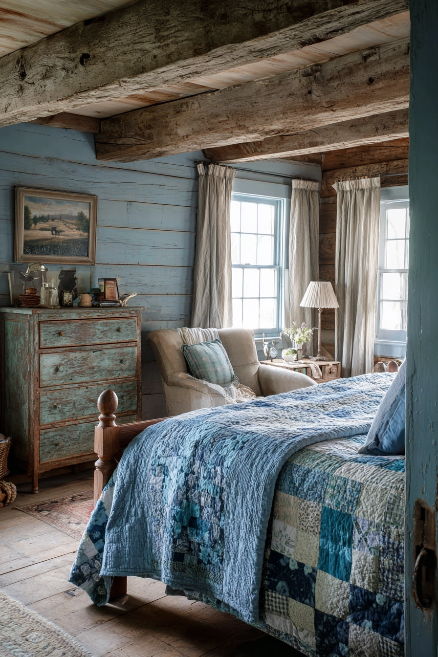 cozy blue bedroom 13