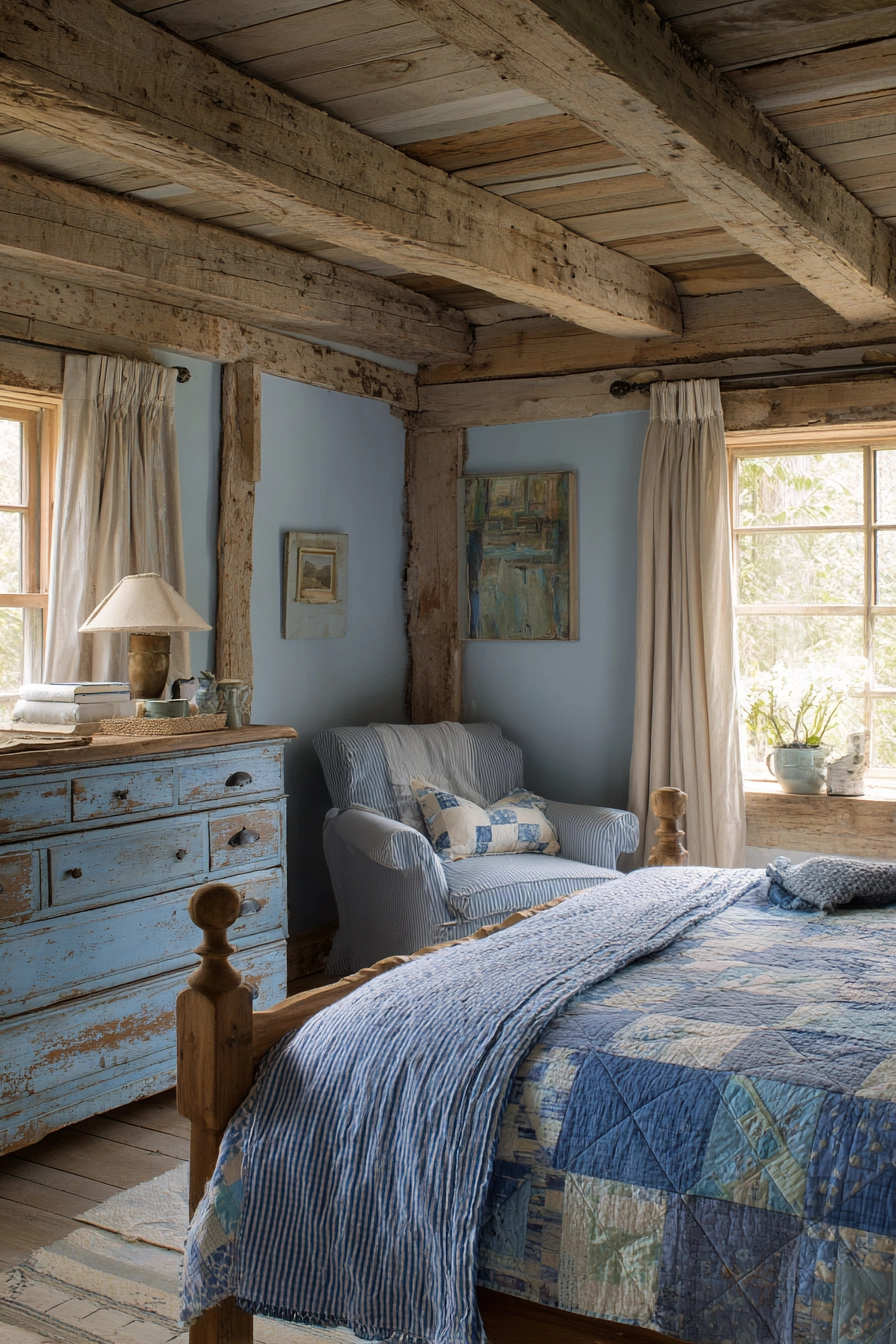 cozy blue bedroom 14
