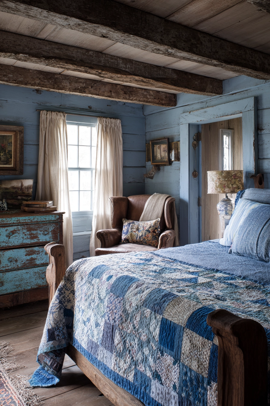 cozy blue bedroom 16