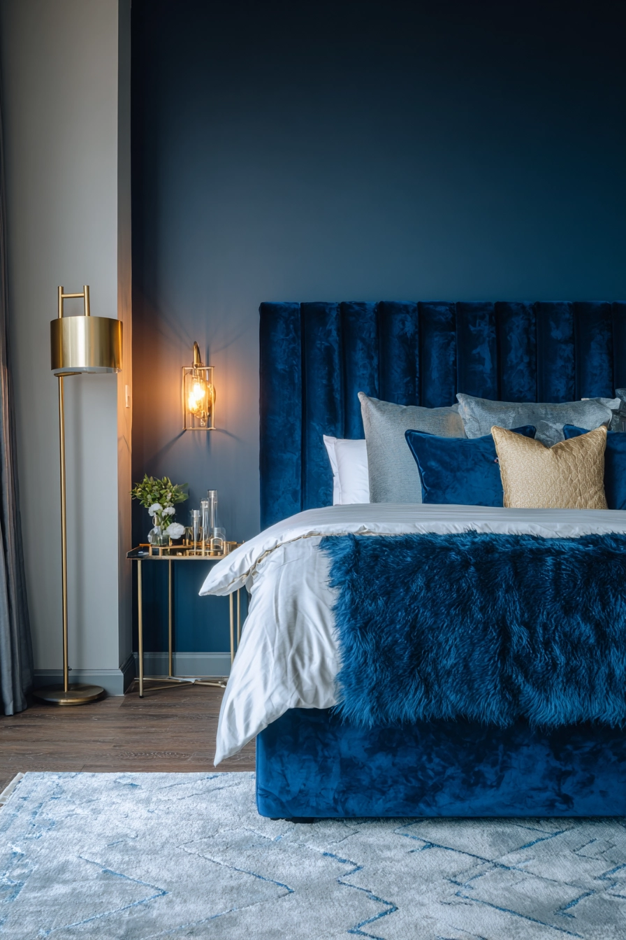 cozy blue bedroom 17
