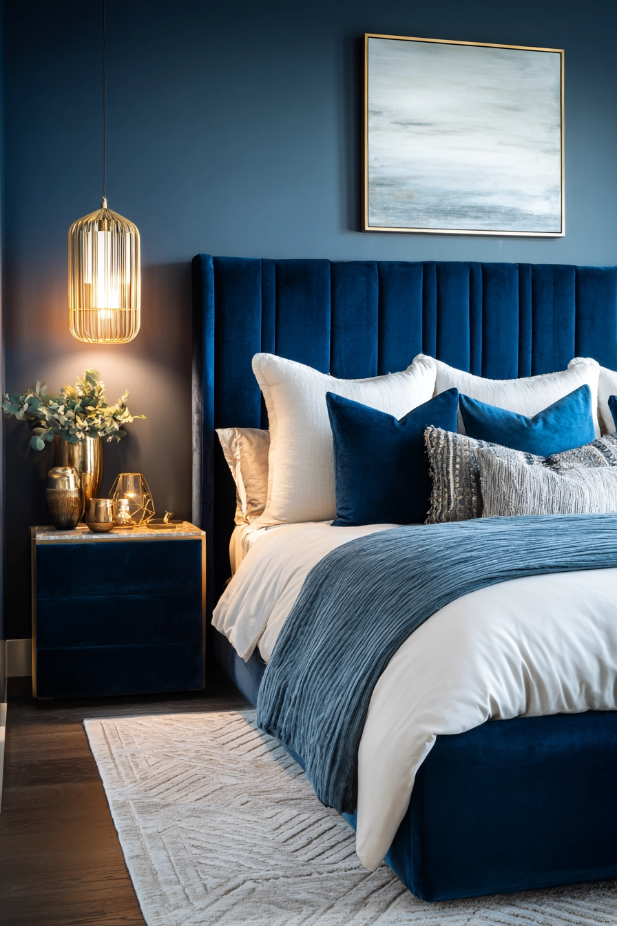 cozy blue bedroom 18