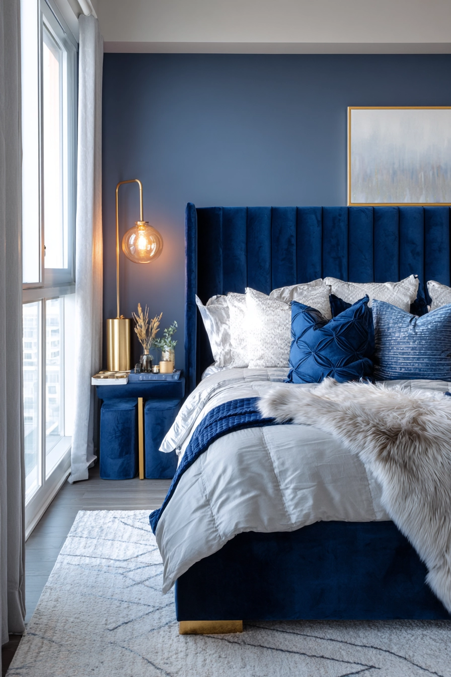 cozy blue bedroom 19