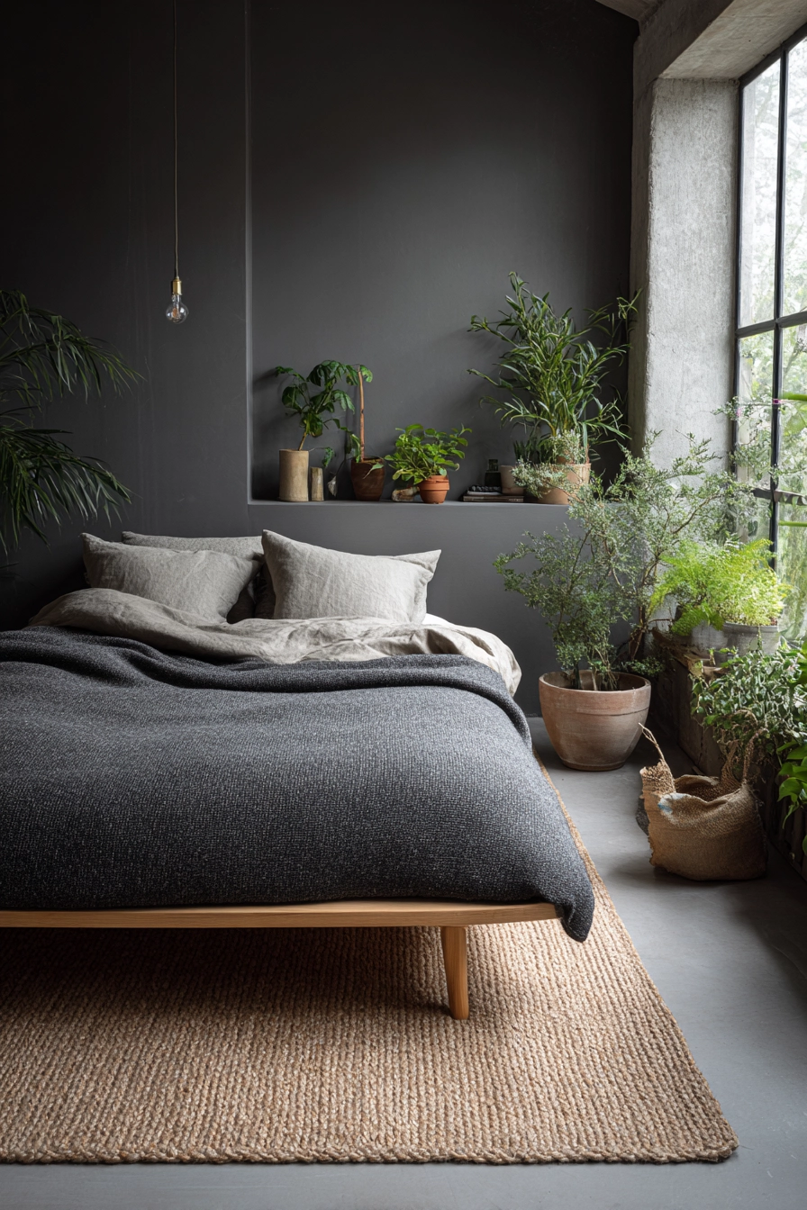 dark neutral bedroom 12