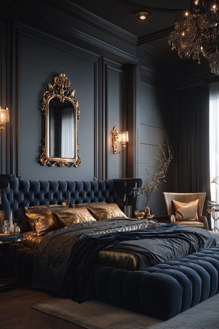 dark neutral bedroom 13