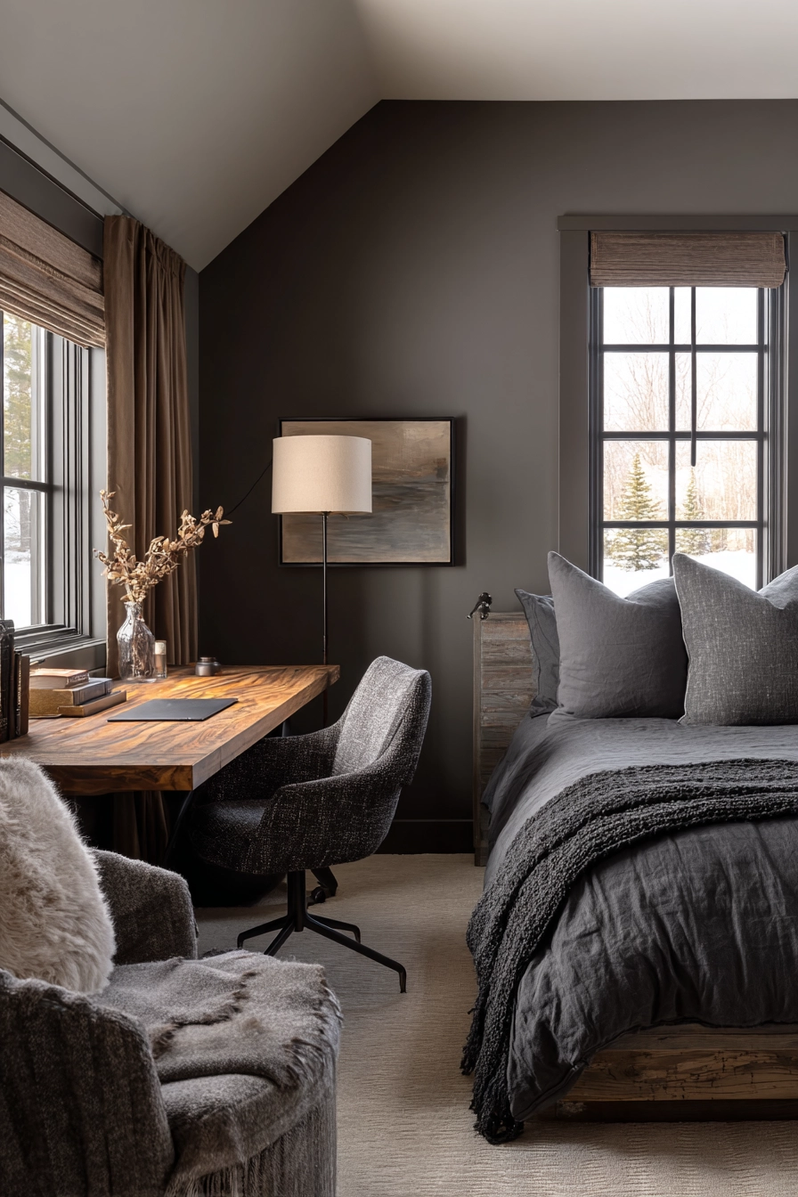 dark neutral bedroom 18