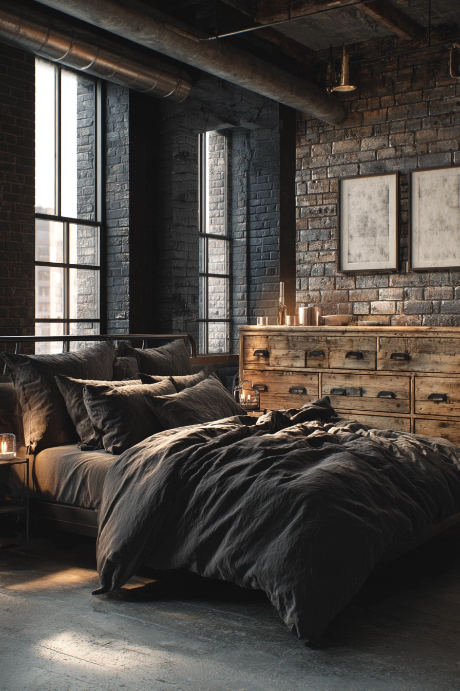 dark neutral bedroom 8