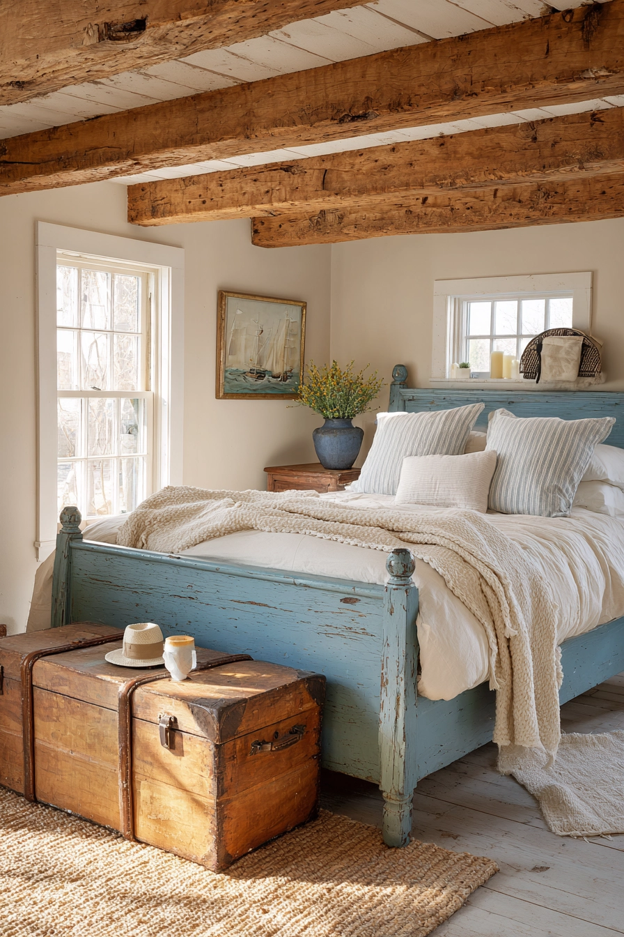 dusty blue bedroom 13